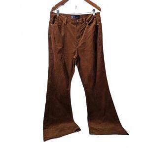 Gap denim soft vintage flare ladies camel brown corduroy pants needlecord thin w